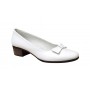 Pantofi dama casual din piele naturala , alb - STD21A